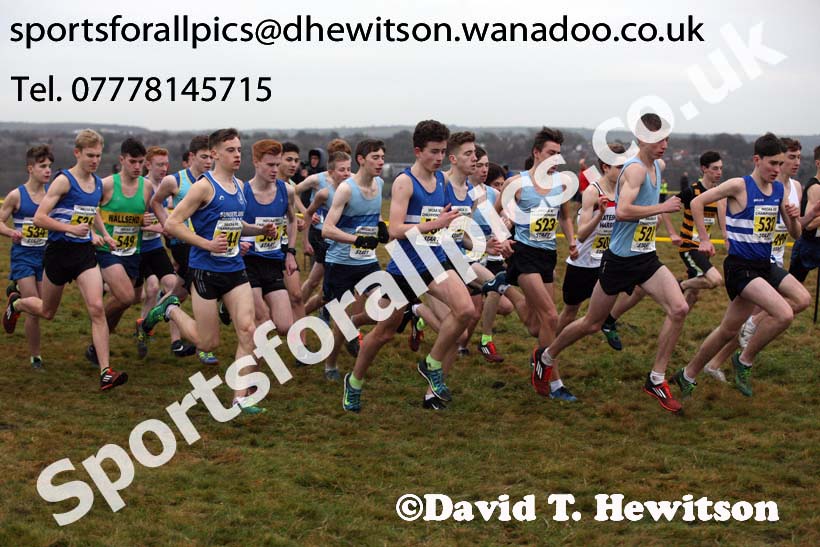 Mens under-17s North Eastern Cross Country, Aykley Heads, Durham. Photo: David T. Hewitson/Sports for All Pics